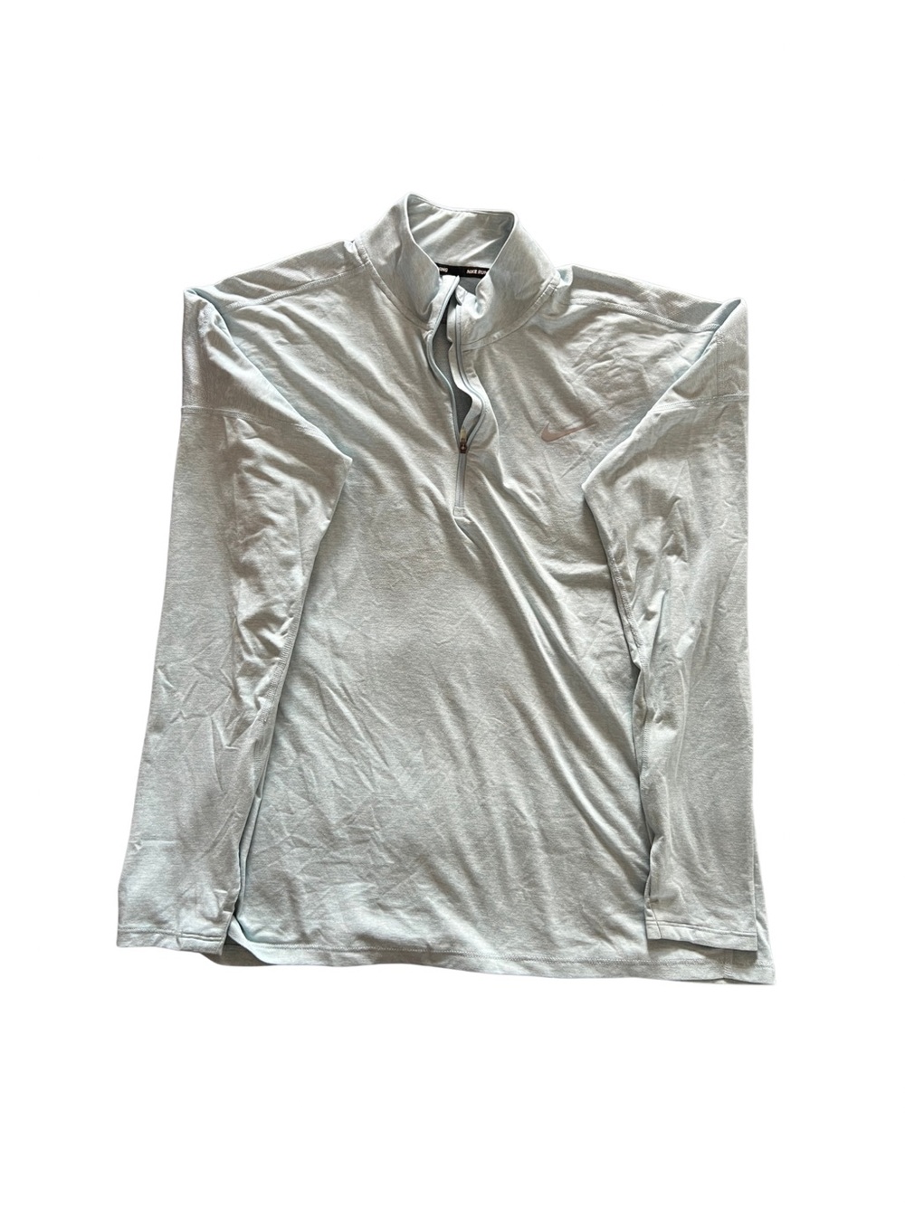 Nike Light Blue Quarter-Zip Long Sleeve Top XL